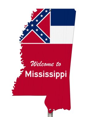 Mississippi Eyaleti yol tabelasına hoş geldiniz.