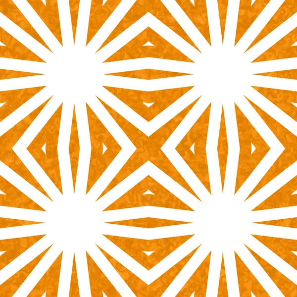 Orange White Burst Abstract Geometric Seamless Repeat Textured Pattern Background — Stock Photo, Image