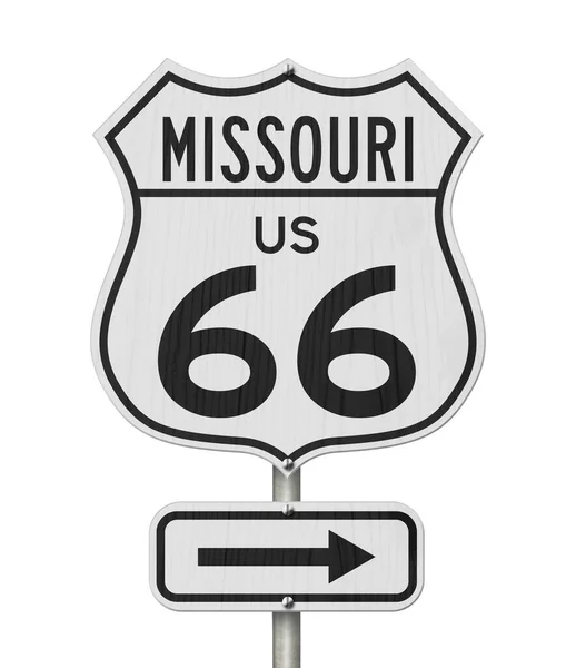 Missouri Route Road Trip Usa Highway Straßenschild Isoliert Über Weiß — Stockfoto