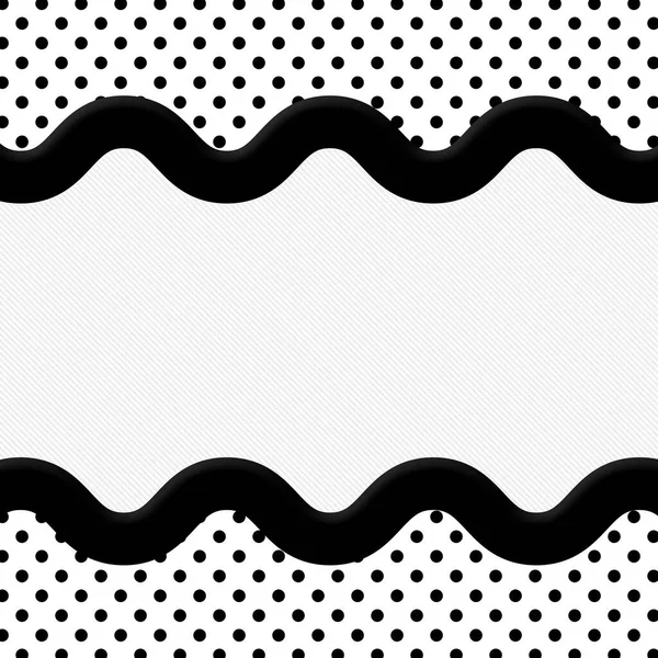 Black White Polka Dot Background Ribbon Center Copy Space Classic — Stock Photo, Image