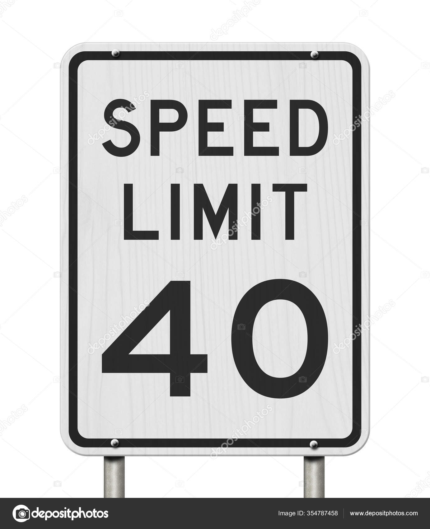Panneau Limitation Vitesse Mph Isolé Sur Blanc — Photo de stock par ©karenr  - 354787458, image size:1382x1700