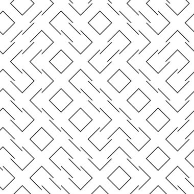 Soyut geometrik kamyonet dikişsiz desensiz döşemeli beyaz ve siyah tekrarlama çizgileri