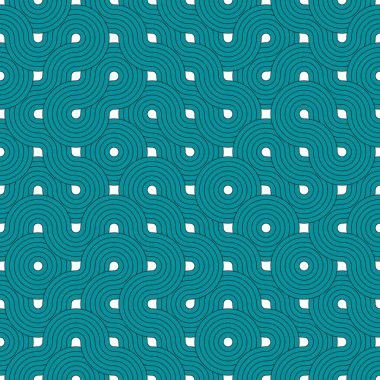 Teal ve beyaz, soyut geometrik kiriş desensiz desensiz kiremitlerle arka plan tekrarlıyor