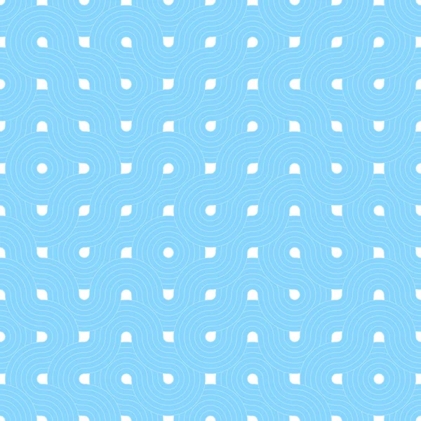 Blue Repeat Swirl Background Abstract Geometric Truchet Seamless Textured Pattern — Stock Photo, Image