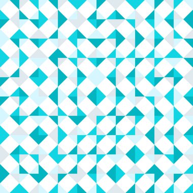 Teal üçgen arka planını soyut geometrik kiriş dikişsiz desenli kiremit ile tekrarla