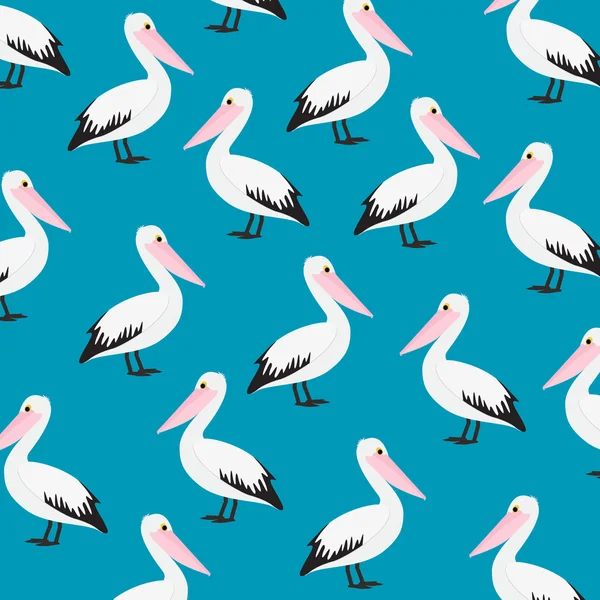 Pelikan desen Vektör formatında.