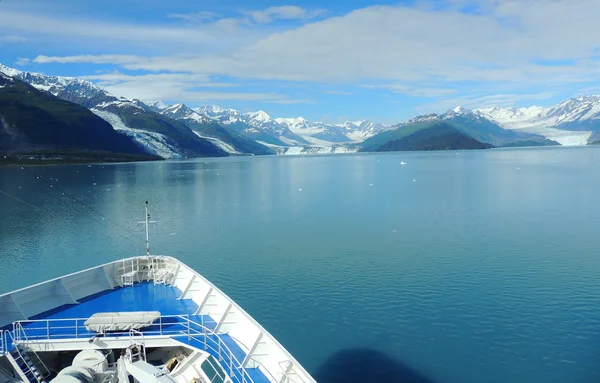 Glacier Harvard d'un navire à College Fjord, Alaska . — Photo