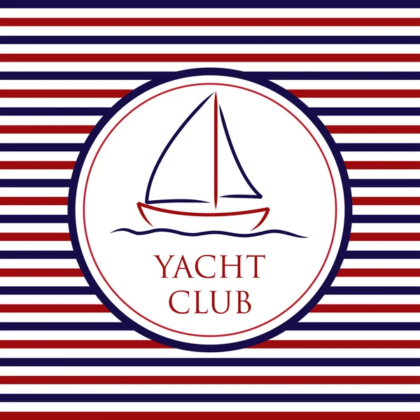 Yacht Club bakgrund i vektorformat. — Stock vektor