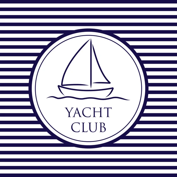 Yacht Club bakgrund i vektorformat. — Stock vektor
