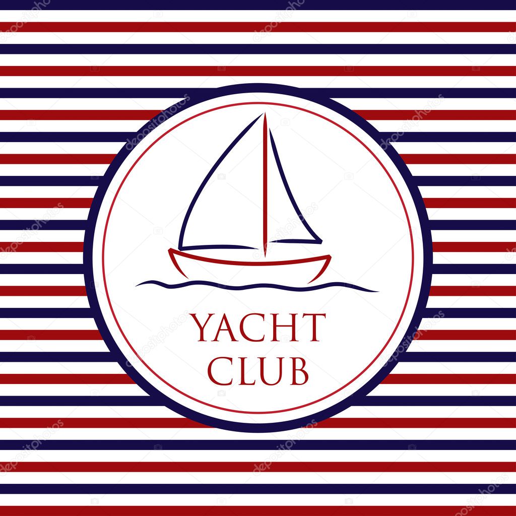Yacht Club background in vector format.