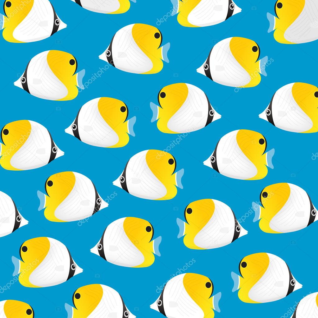 Bright angelfish pattern in vector format. Stock Vector Image by