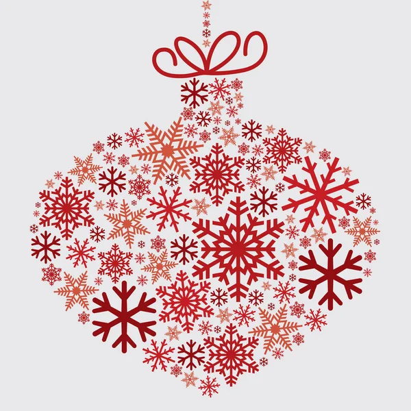 Bauble made of snowflakes in vector format. — Stock Vector