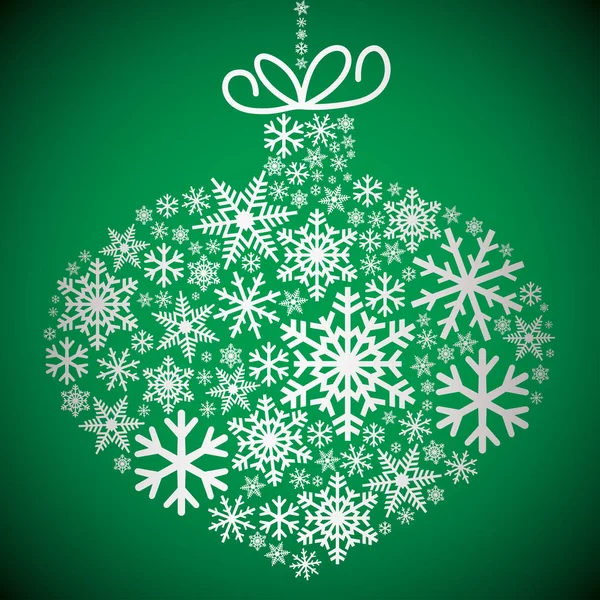 Bauble made of snowflakes in vector format. — Stock Vector