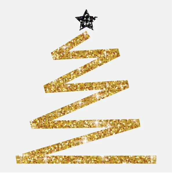 Glitter simple Christmas tree in vector format. — Stock Vector