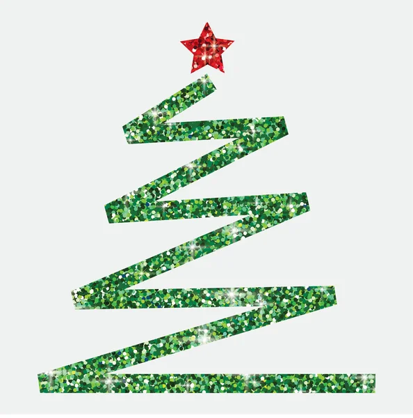 Glitter arbre de Noël simple au format vectoriel . — Image vectorielle