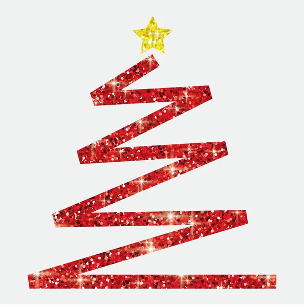 Glitter simple árbol de Navidad en formato vectorial . — Archivo Imágenes Vectoriales
