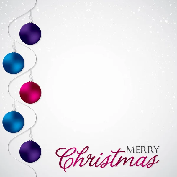 Elegante torbellino tarjeta de Navidad bauble en formato vectorial . — Vector de stock