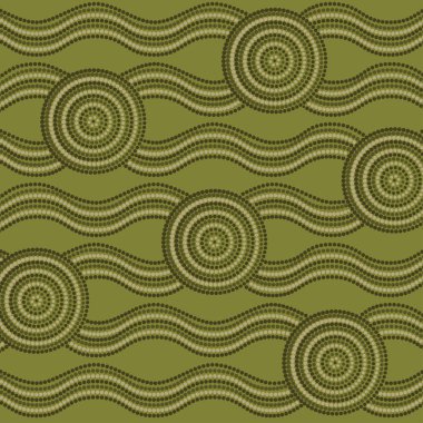 Vektör formatında resim soyut Aborijin nokta.