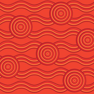 Vektör formatında resim soyut Aborijin nokta.