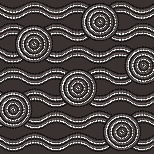Abstract Aboriginal dot painting in vector format.