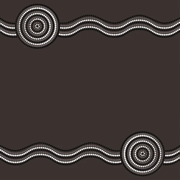 Fondo de arte aborigen australiano en formato vectorial . — Vector de stock