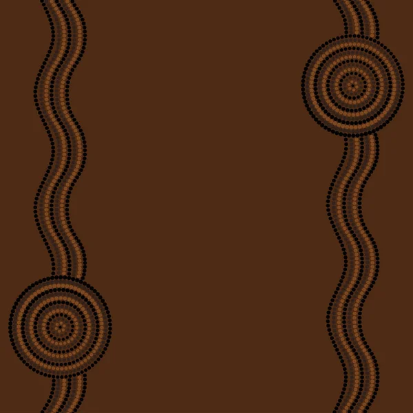 Fondo de arte aborigen australiano en formato vectorial . — Vector de stock