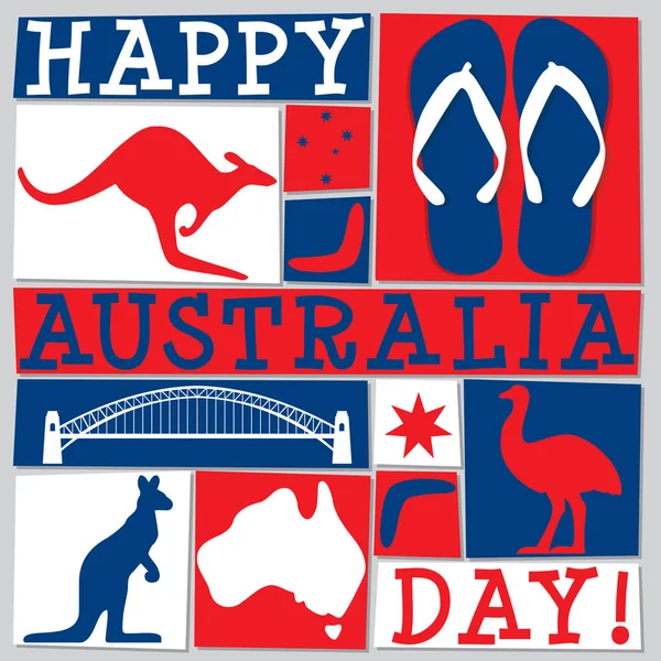 Funky Avustralya günü kartı Vektör formatında.