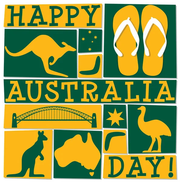 Funky κάρτα ημέρα της Αυστραλίας σε διανυσματική μορφή. — Διανυσματικό Αρχείο
