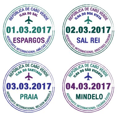 Pasaport pulları Cape Verde Vektör formatında.