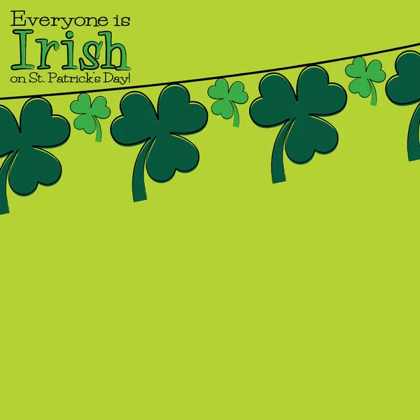 Hand drawn shamrock St Patrick's Day card in vector format. — Stock Vector