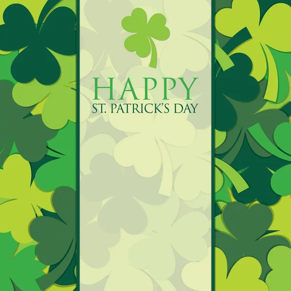 Tarjeta de trébol Scatter St Patrick 's Day en formato vectorial . — Archivo Imágenes Vectoriales