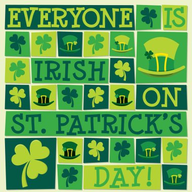 Funky St Patrick'ın günü kartı Vektör formatında.