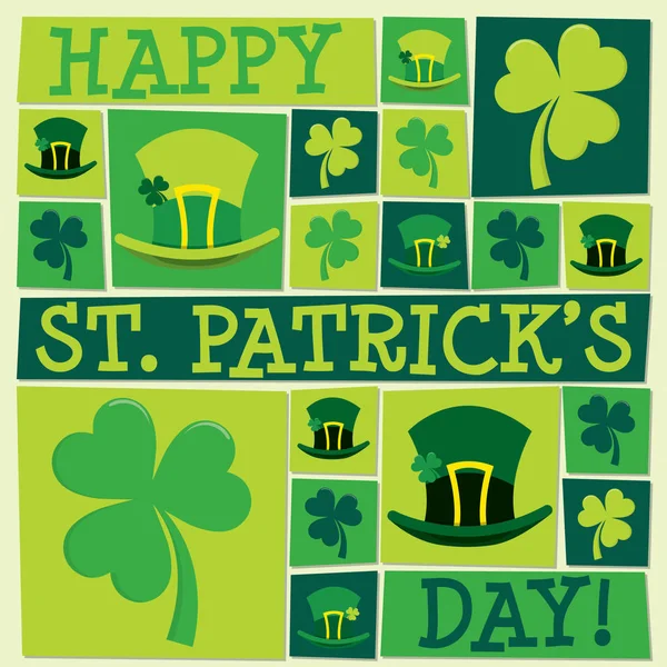 Funky St. Patrick's Day card i vektorformat. — Stock vektor