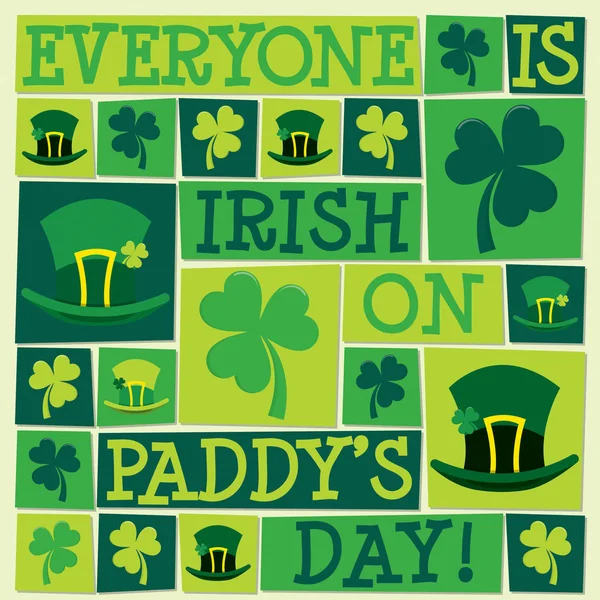 Κάρτα για τη γιορτή του funky St. Patrick σε διανυσματική μορφή. — Διανυσματικό Αρχείο