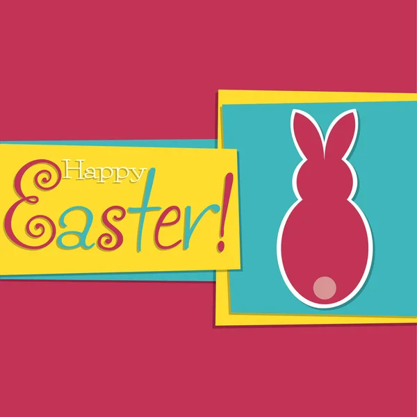 Funky Easter Bunny Card в векторном формате . — стоковый вектор