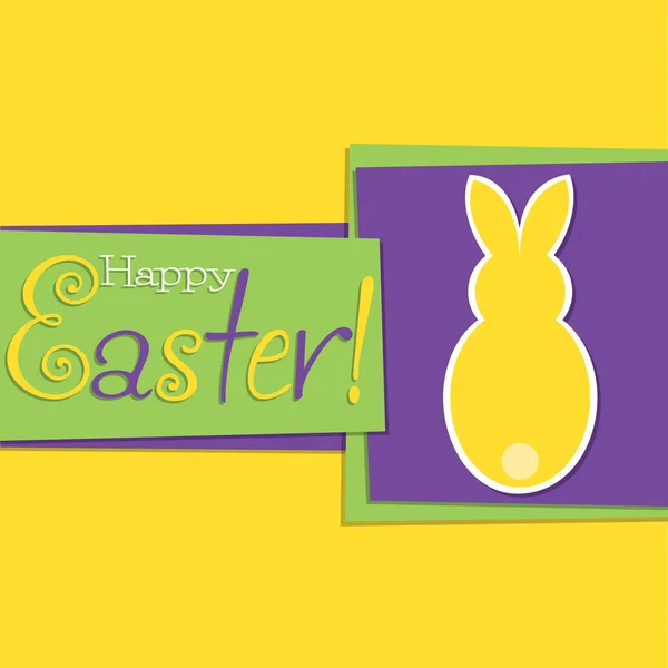 Funky tarjeta de conejo de Pascua en formato vectorial . — Vector de stock