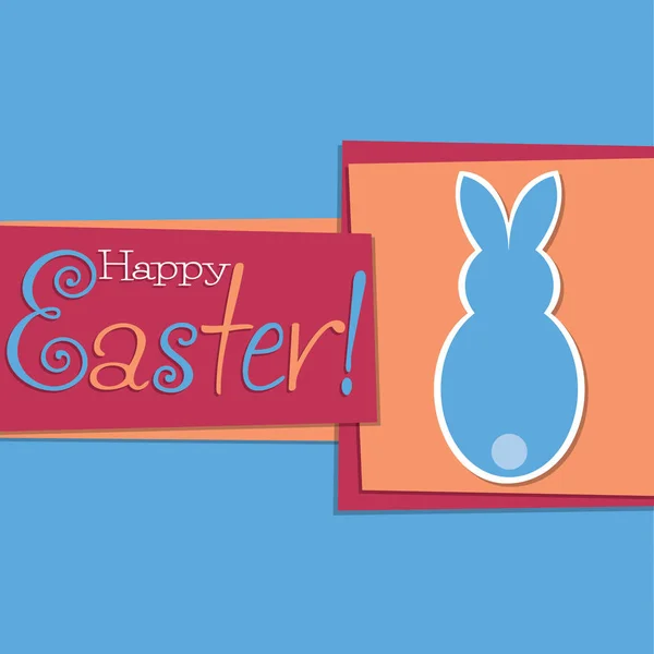 Funky Easter Bunny Card в векторном формате . — стоковый вектор