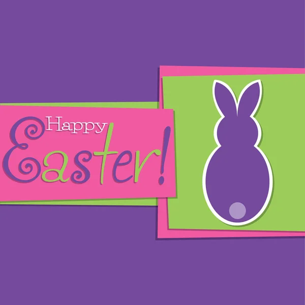 Funky Easter Bunny Card в векторном формате . — стоковый вектор