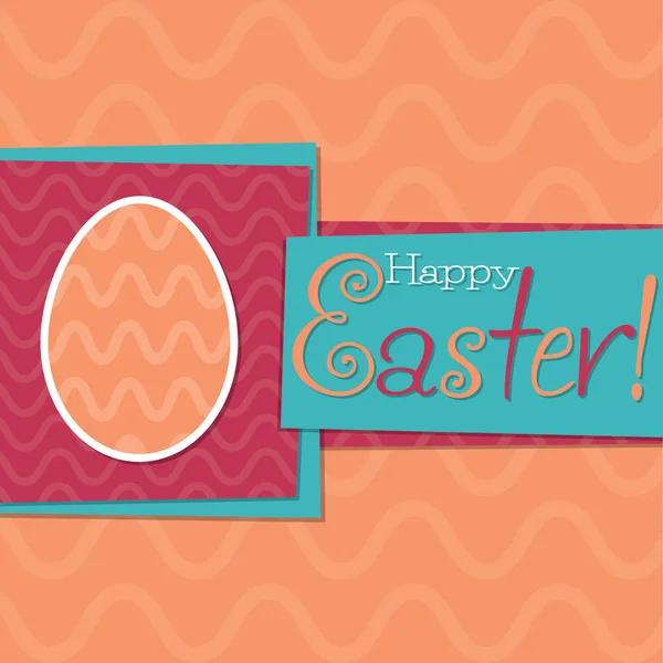 Funky Easter egg card in vector format. — Stock Vector