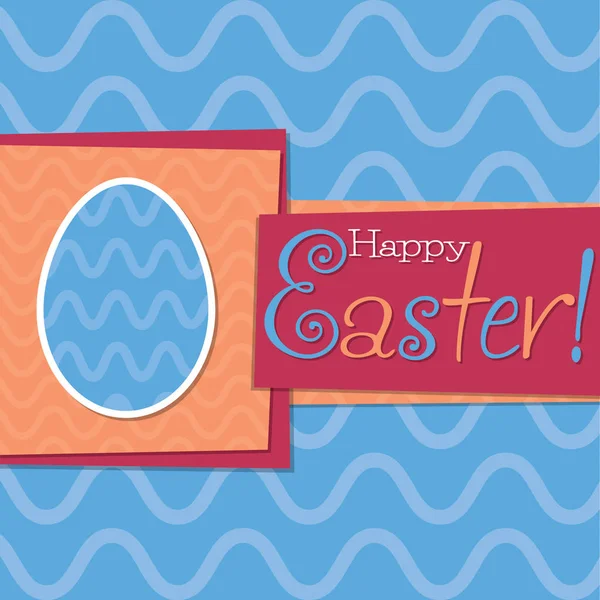 Cartão Funky Easter Egg em formato vetorial . — Vetor de Stock