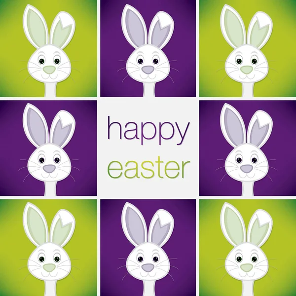 Bright Easter Bunny card in vector format. — Stock Vector