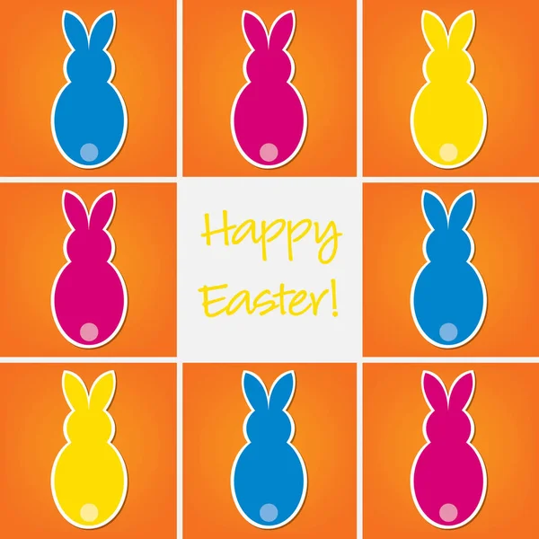 Retro Easter bunny card in vector format. — Stock Vector