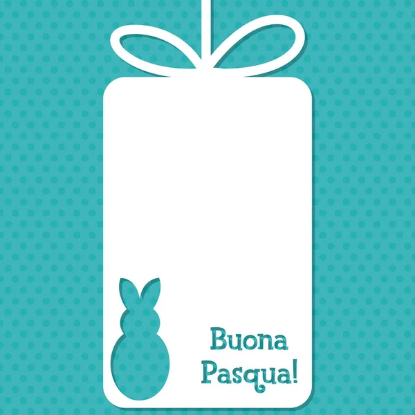 Easter cut out tag card in vector format. Words translate to "Ha — Stock Vector