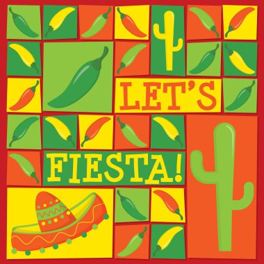 Funky Hadi Fiesta kartı Vektör formatında.