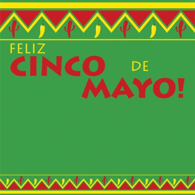 Meksikalı model Cinco de Mayo kartı Vektör formatında.