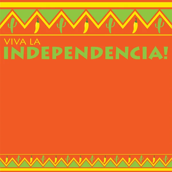 Meksykański wzór Viva la Independencia karty w formacie wektorowym. TRA — Wektor stockowy