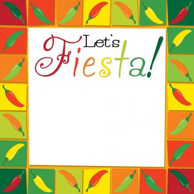 Funky Fiesta kartı Vektör formatında. 