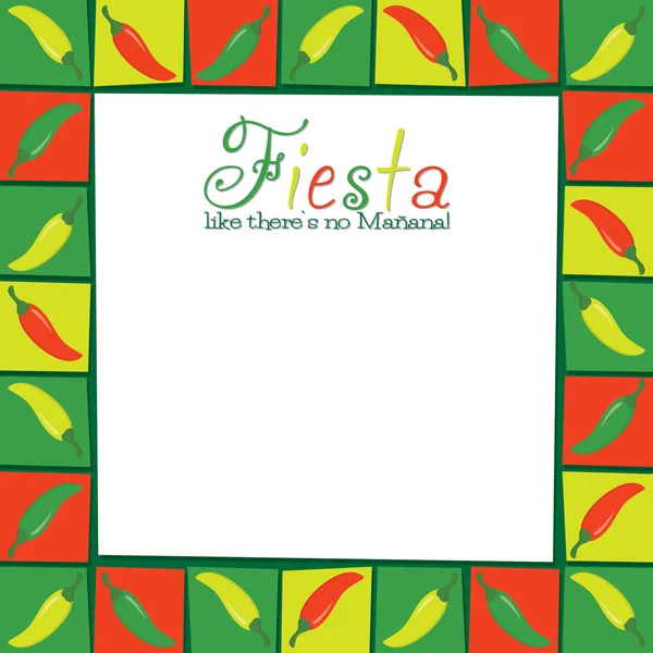 Funky Fiesta card in vector format. Translation "Party like ther — Stock Vector