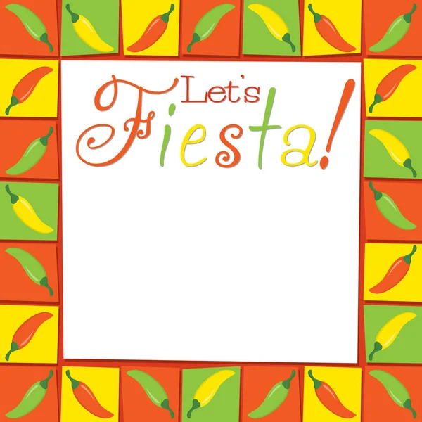 Funky Fiesta card in vector format. — Stock Vector