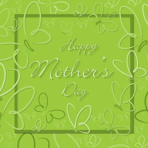 Tarjeta mariposa Happy Mother s Day en formato . — Archivo Imágenes Vectoriales